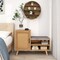 2-in-1 Rattan Shoe Cabinet with Bench Shoe Storage Bench with Washable Cushion - 41.5" x 14" x 30" (L x W x H)